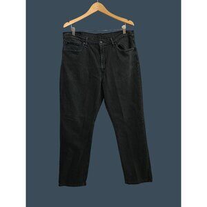 Levis Mens Black Denim Jeans 36x32 Relaxed Fit Durable Cotton Casual Wear
